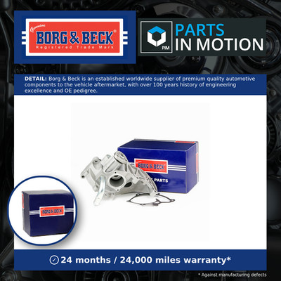 Water Pump BWP2403 Borg & Beck Coolant 25184365 25186662 25186663 4801923 New
