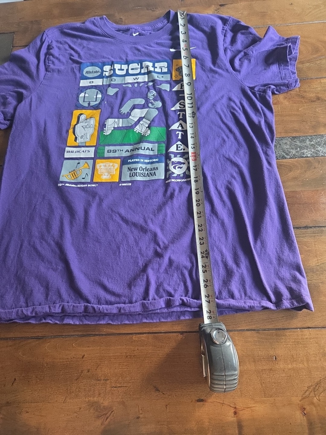 Official Nike Kansas State Wildcats 2022 Sugar Bowl Bound Graphic Tee Shirt image 5