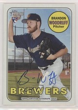 2018 Topps Heritage High Number Real One Auto Brandon Woodruff #ROA-BW Auto 2b5