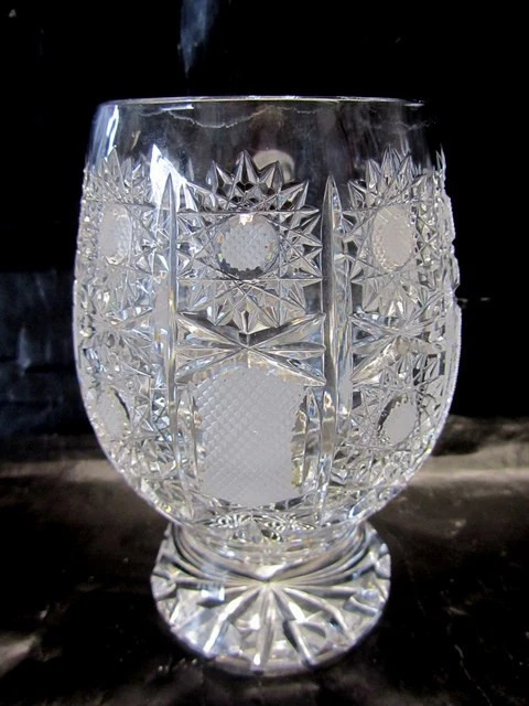 JOSKA Bleikristall Bierkrug Fuß Glas Bierglas Glaskrug Diamant Stern Schliff 0,5 - Bild 4 von 4