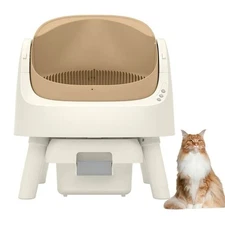 Petpivot Autoscooper 11 Open-Top Self-Cleaning Cat Litter Box / Brown Lik New