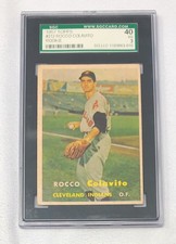 🔥 Rocco (Rocky) Colavito (RC) 1957 Topps SGC 3 Amazing Color WOW! CLE HOF!