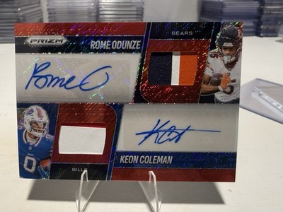 2025 Panini Prizm Rome Odunze Keon Coleman Dual Patch Auto /35 LOW NUMBER