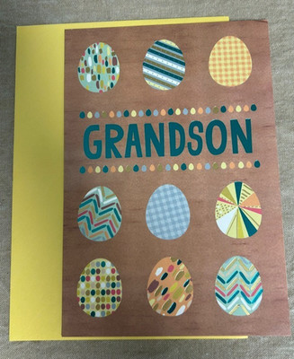 Happy Easter Greeting Card & Envelope ~ Grandson