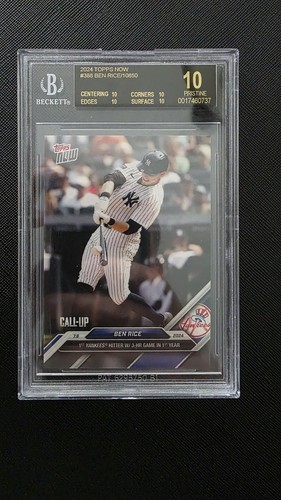 2024 Topps Now - Call-Up Ben Rice #388  (RC) BGS 10 Pristine Black Label