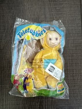 NEW 1999 Burger King Teletubbies LAA-LAA Yellow Plush Clip-On Kids Meal Toy