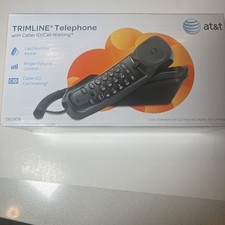 AT T Trimline Telephone TR1909 Black New In Box Caller ID/Call Waiting Vintage