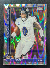 2025 Topps Chrome #28 Roquan Smith Raywave Refractor Baltimore Ravens