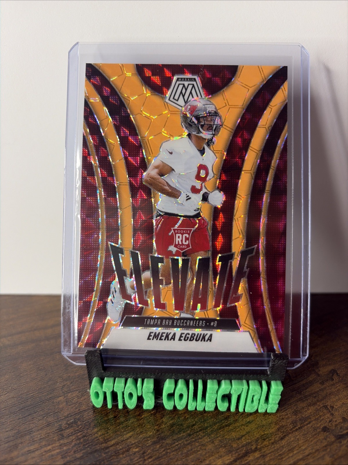 2025 Mosaic Emeka Egbuka RC RED ELEVATE No. 2 Tampa Bay Buccaneers