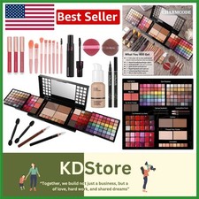 All-in-One Makeup Set for Women - Complete Kit with Foundation, Lipsticks  More