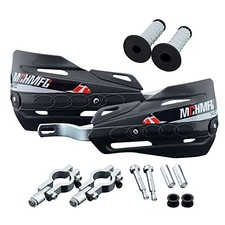 Dirt Bike Hand Guards with Grips - Universal Motorcycle Handguards for Black