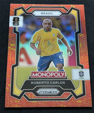 2026 Panini Prizm Monopoly World Cup Roberto Carlos Orange & Gold Classic Icons