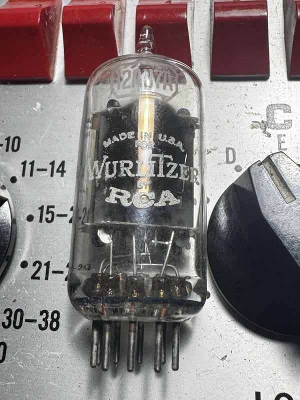 ⚡️RCA 12AU7A Vacuum Tube Wurlitzer Organ Tested Good USA Vintage-Tested🔊