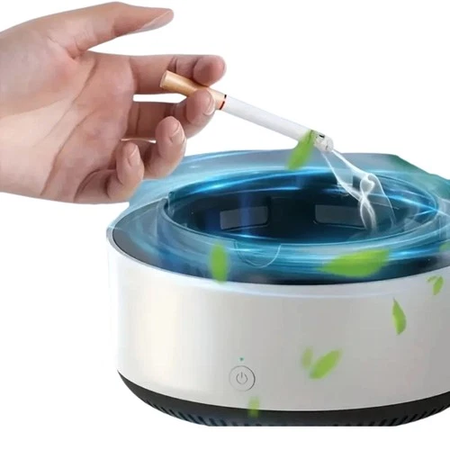 Smokeless Ashtray 2in1 Electric Air Purifier Odor Eliminator USB Indoor US NEW