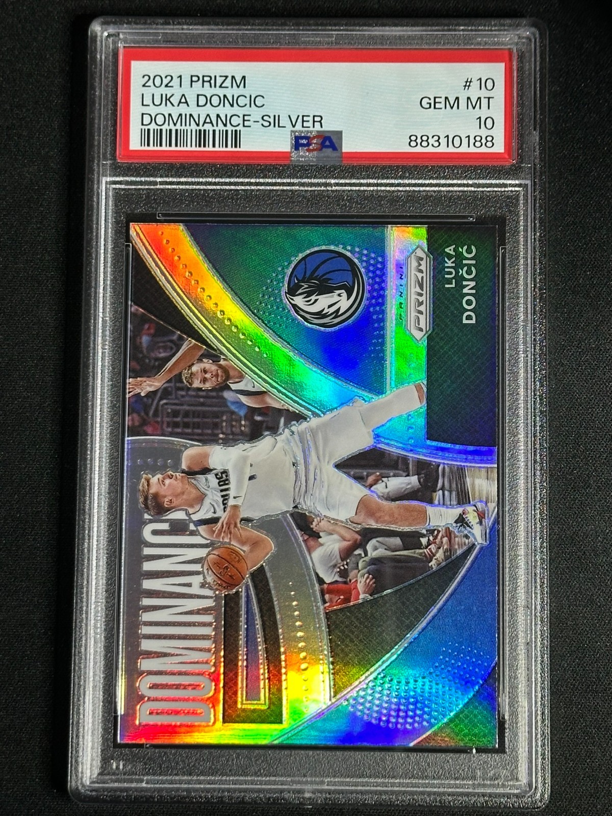 Luka Doncic 2021 Panini Prizm Dominance Silver #10 PSA 10 GEM MINT INSERT SP
