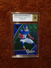 *SAQUON BARKLEY* 2018 Panini Donruss The Rookies R-6 *CGS 10* RC ROOKIE CARD . rookie card picture