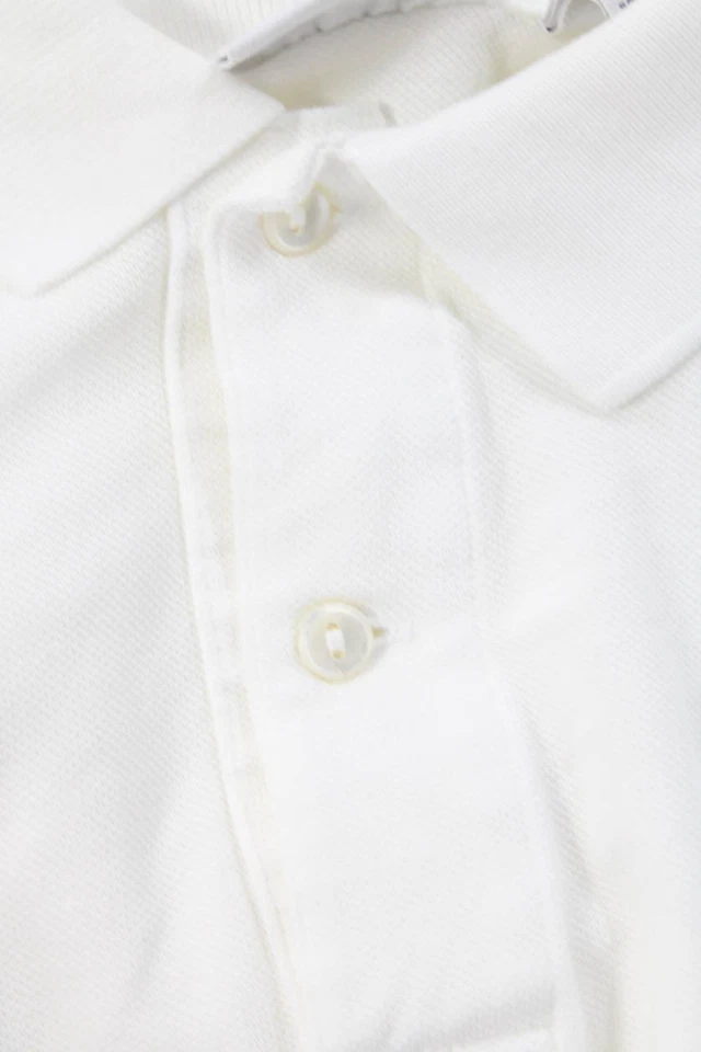 Lacoste Mens Short Sleeve Knit Logo Collared Polo Shirt White Cotton Size 3XL - Image 4 of 4