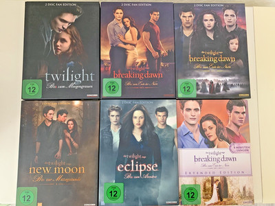 Twilight Saga - 5-Film-Set, alle in der 2-DVD-Fan Edition + Break. Dawn Extend.