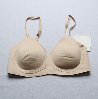 Calvin Klein Women's Lightly Lined Microfiber Stretch Bralette AC2 Beige Small