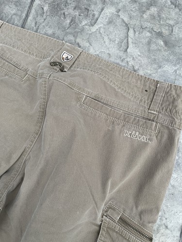 Kuhl Men's Sz 34 Cargo Tan Vintage Patina Dye Hiking Shorts Carbon Inseam 12" - Picture 6 of 6