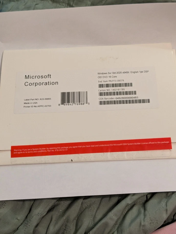 window svr std 2025 x64bit English 1pk dsp with product key - Image 4 of 4