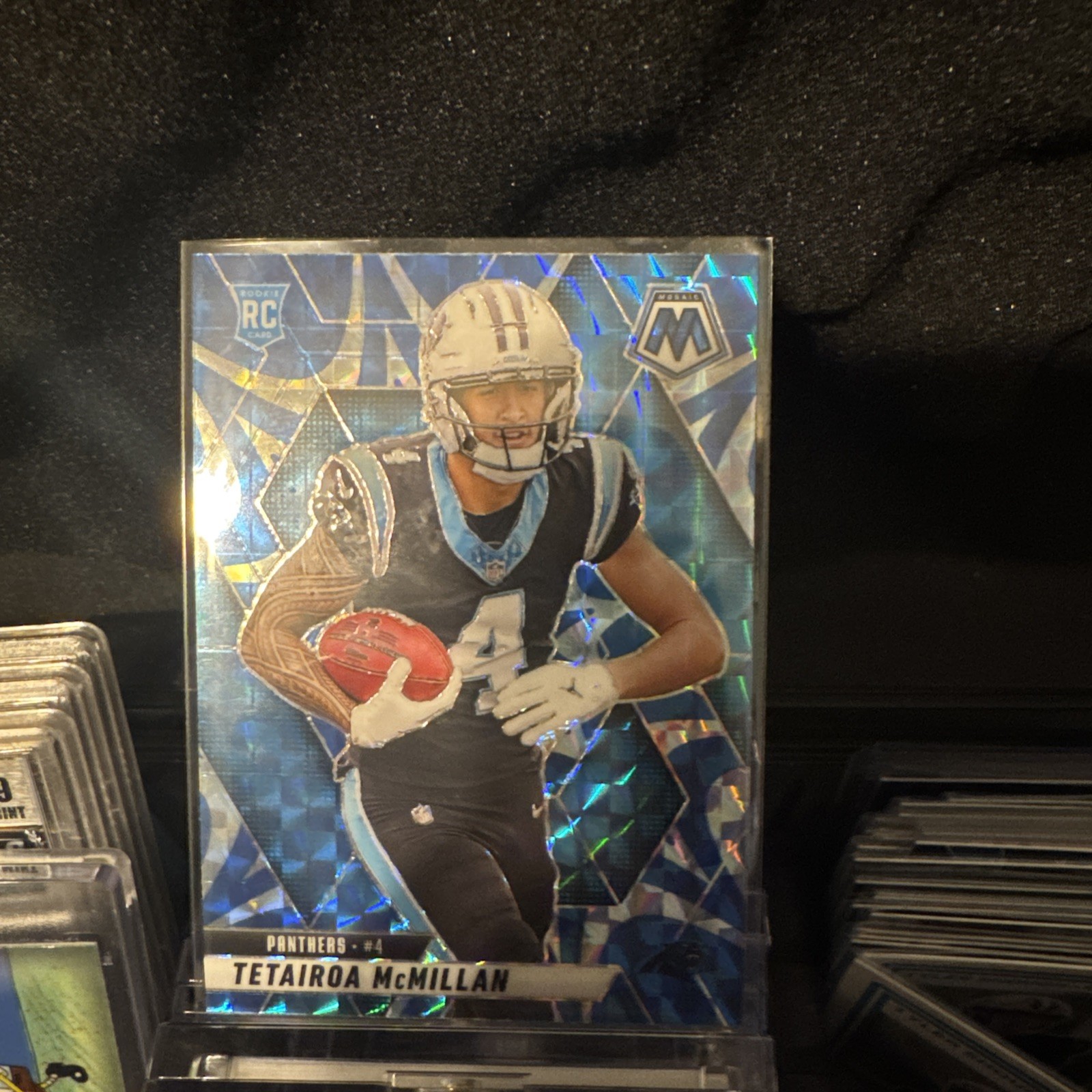 2025 Panini Mosaic - Tetairoa McMillan #309 Blue Reactive Mosaic Prizm (RC)