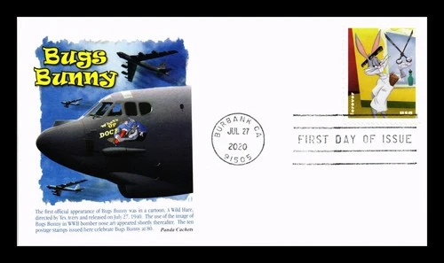 US COVER BUGS BUNNY AS BARBER FIRST DAY ISSUE PANDA CACHET