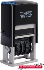 Self-Inking Date Stamp with Built-in Black Ink Pad 12-Year Adjustable Date Sta