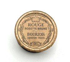 Vintage Boujois Rouge Pot Rosette Brune Original Puff 1930s Prop