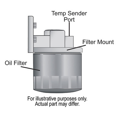 Derale Engine Oil Filter Remote Mounting Kit 25708; Single Remote Mount 3/4-16