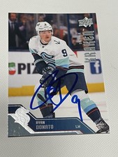 Ryan Donato Signed Card UD Upper Deck JSA COA IP Auto Seattle Kraken b