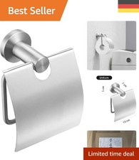 Eleganter Toilettenpapierhalter aus gebürstetem Edelstahl mit praktischem Deckel
