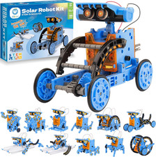 Solar Building Robot Kit STEM Gift for Boys Aged 8-13, DIY Science Educational T