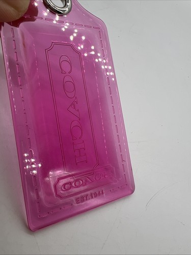 Coach großer 3,5" Anhänger Schlüsselanhänger Charm rosa Kunststoff - Bild 4 von 6