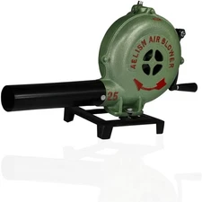 Hand Crank Blacksmithing Forge Blower -  Cast Aluminum Blower for Blacksmith