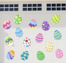 15 Pcs Easter Garage Door Magnets Decorations Eggs Magnetic Stickers for Refrige