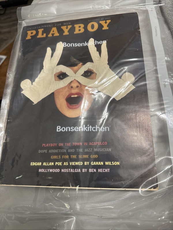 The November 1960 Vintage Playboy Magazine Centerfold Of Joni Mattis Intact 