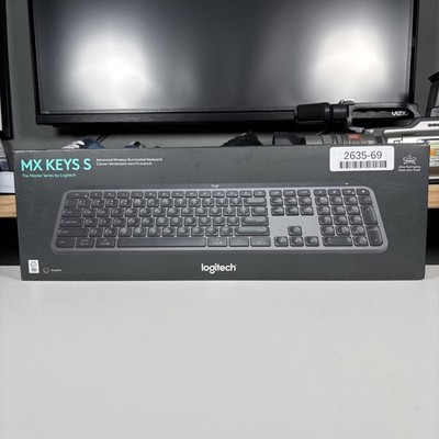 Logitech MX Keys S Advanced Wireless Illuminated Keyboard Low Graphite Sealed