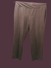Roz  Ali Women's Size 16 Elastic Waist Black Straight Leg Dress Pants Stretch