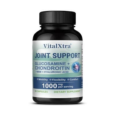 Vitalxtra Joint Support With Glucosamine + Chondroitin 800mg 30/60/120 Capsules