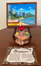 DON PAYTON LOKENA of HAWAII FIGURINE  Clay TiKi Pottery  MENEHUNE with PINEAPPLE