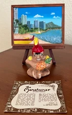 DON PAYTON LOKENA of HAWAII FIGURINE  Clay TiKi Pottery  MENEHUNE with PINEAPPLE