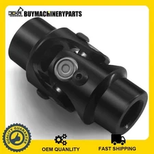 3/4" Round x 3/4" 36 Spline Steering Shaft U Joint Universal Coupling Black
