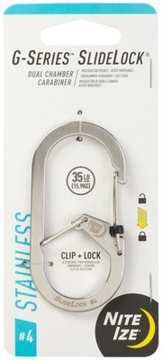 Nite Ize G-Series SlideLock Dual Chamber Stainless Steel Carabiner #4