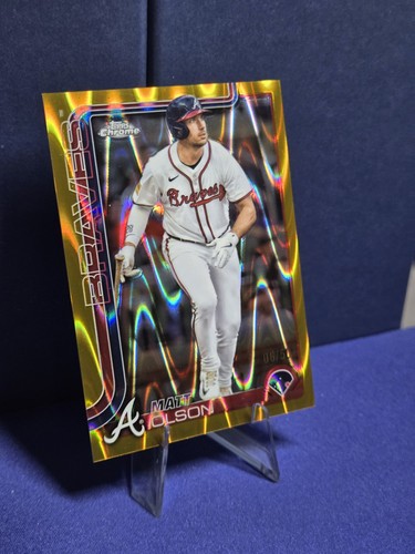 2025 Topps Chrome Matt Olsen Gold Raywave Refractor 06/50 #193 Braves 🔥🔥 - Picture 2 of 4
