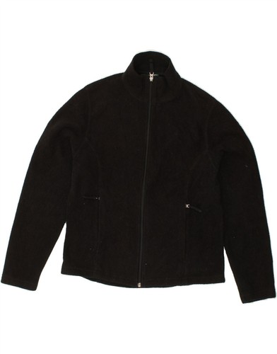 L.L.BEAN Womens Fleece Jacket UK 10 Small Black Polyester AA01