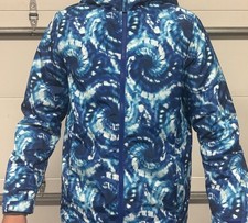 Lands End Kids Size XL Insulated Jacket 14H-16H Tie Dye Swirl Ski Snow Coat