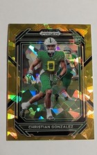 2023 Panini Prizm Draft Picks - Christian Gonzalez #174 Gold Ice Prizm (RC)