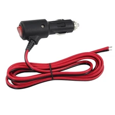 12Volt Cigarette Lighter Male Plug with On Off Switch - 8FT 12V Fused 15amp C...