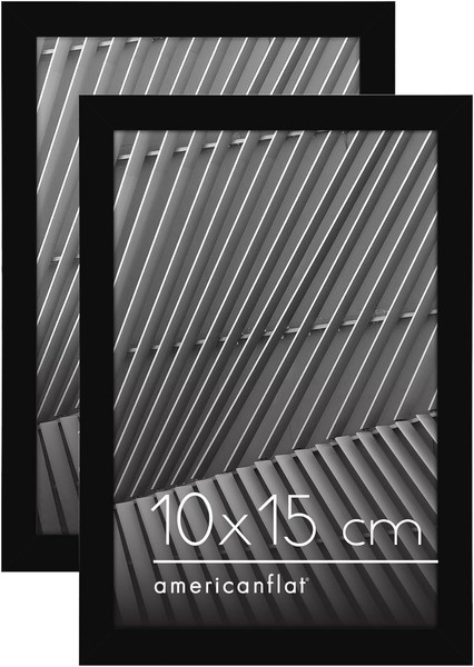 Bilderrahmen 10X15 Cm In Schwarz - DüNner Rahmen Mit Bruchsicheres Glas,-image